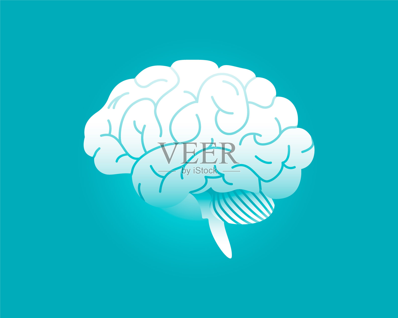人脑矢量图设计元素图片