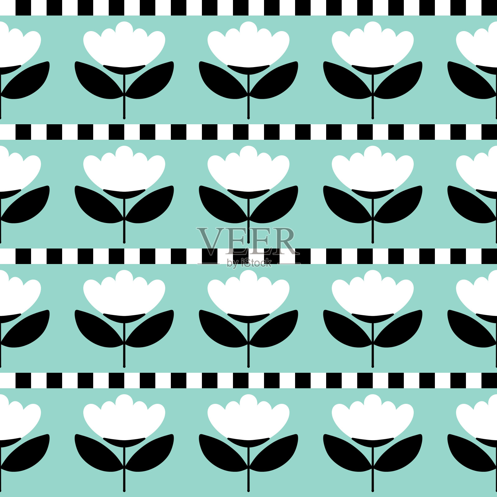 花无缝图案的织物和包装纸插画图片素材