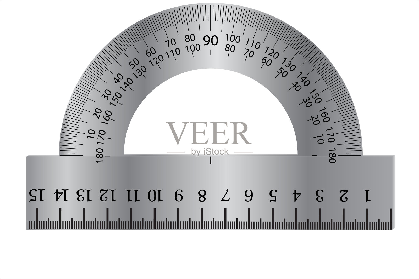 金属量角器插画图片素材