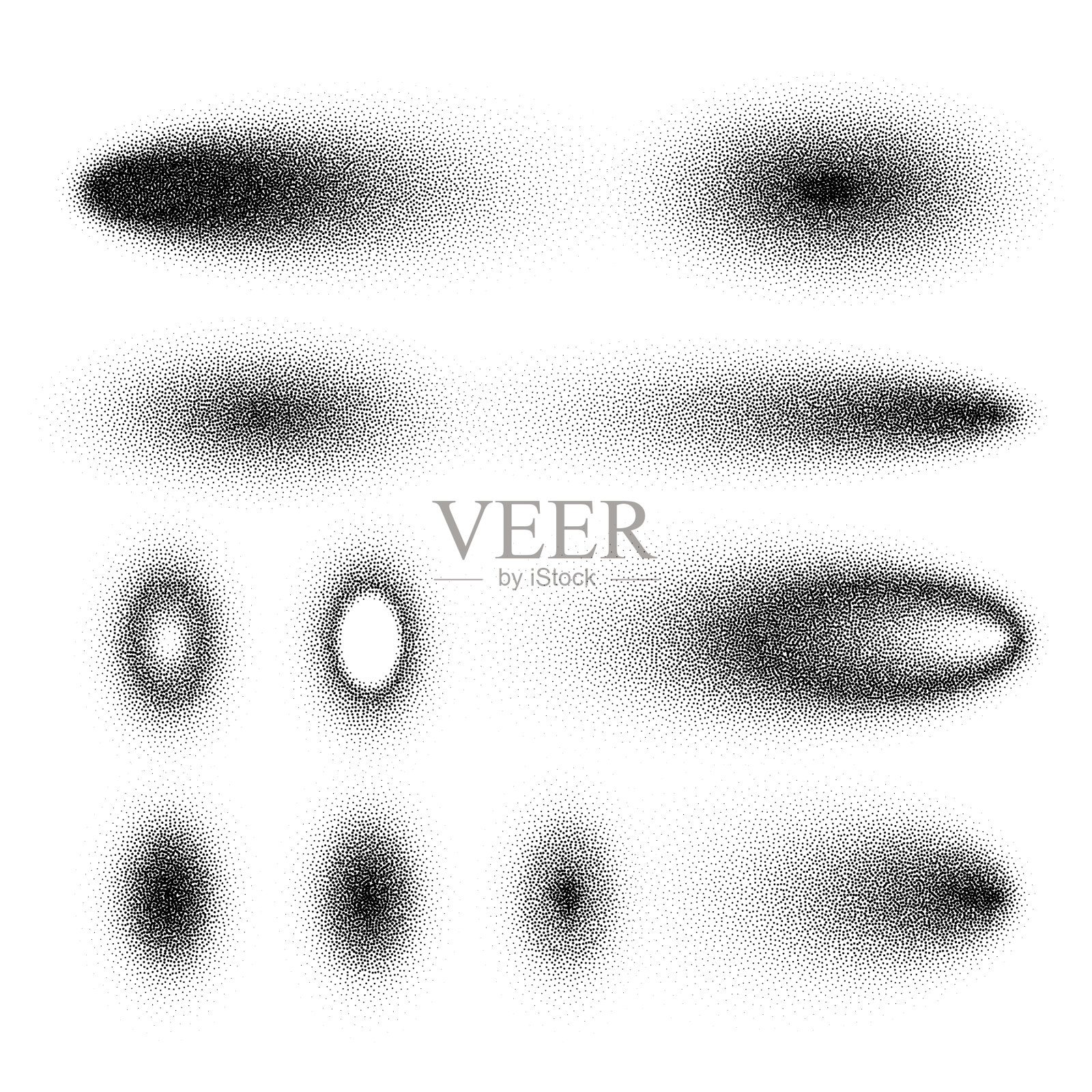 点画阴影设置虚线设计元素插画图片素材