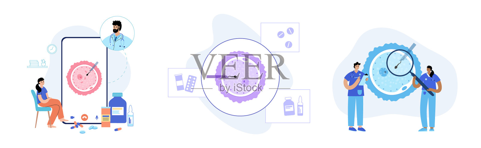 体外受精插画图片素材