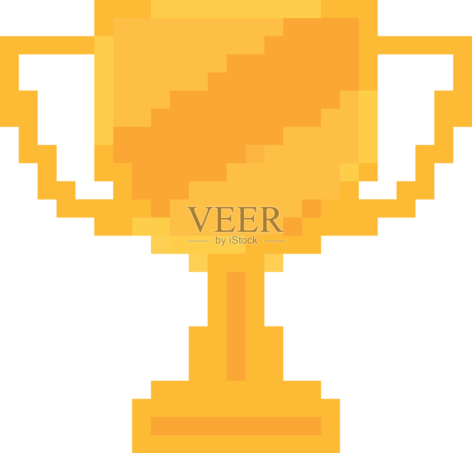 奖杯授予像素设计元素图片