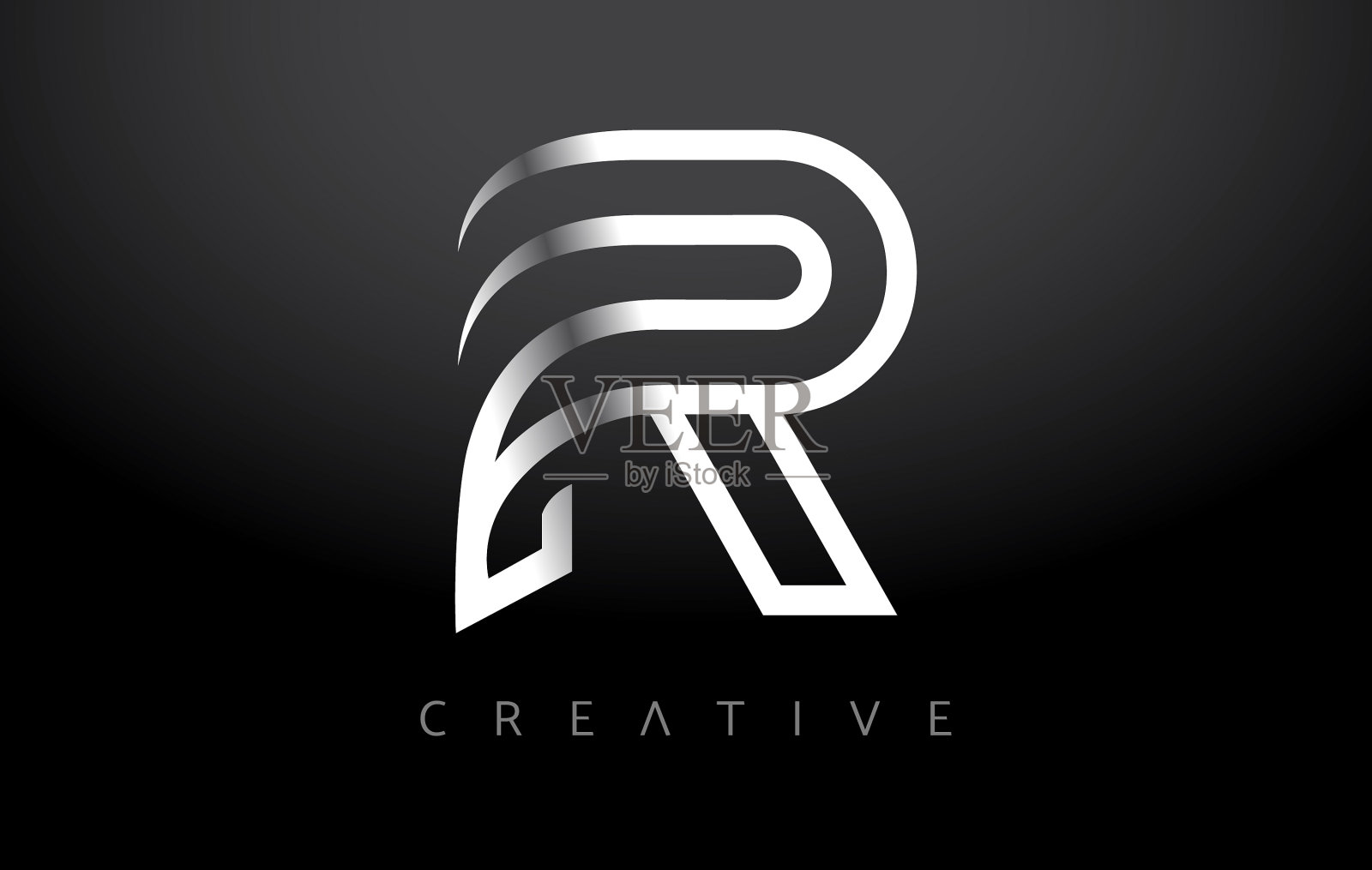 R标志字母图标字母组合R字母设计与插画图片素材