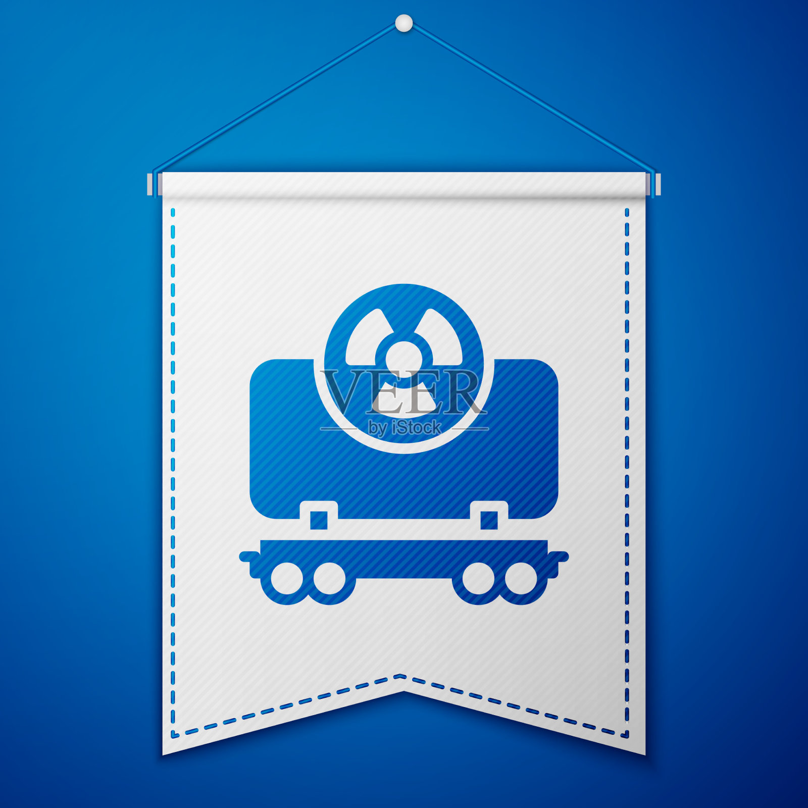 蓝色放射性货车图标被隔离图标素材