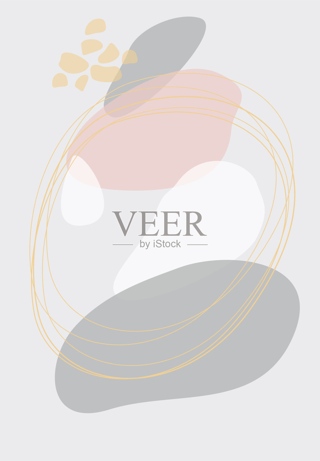 矢量插图。手绘艺术。一组抽象的海报插画图片素材