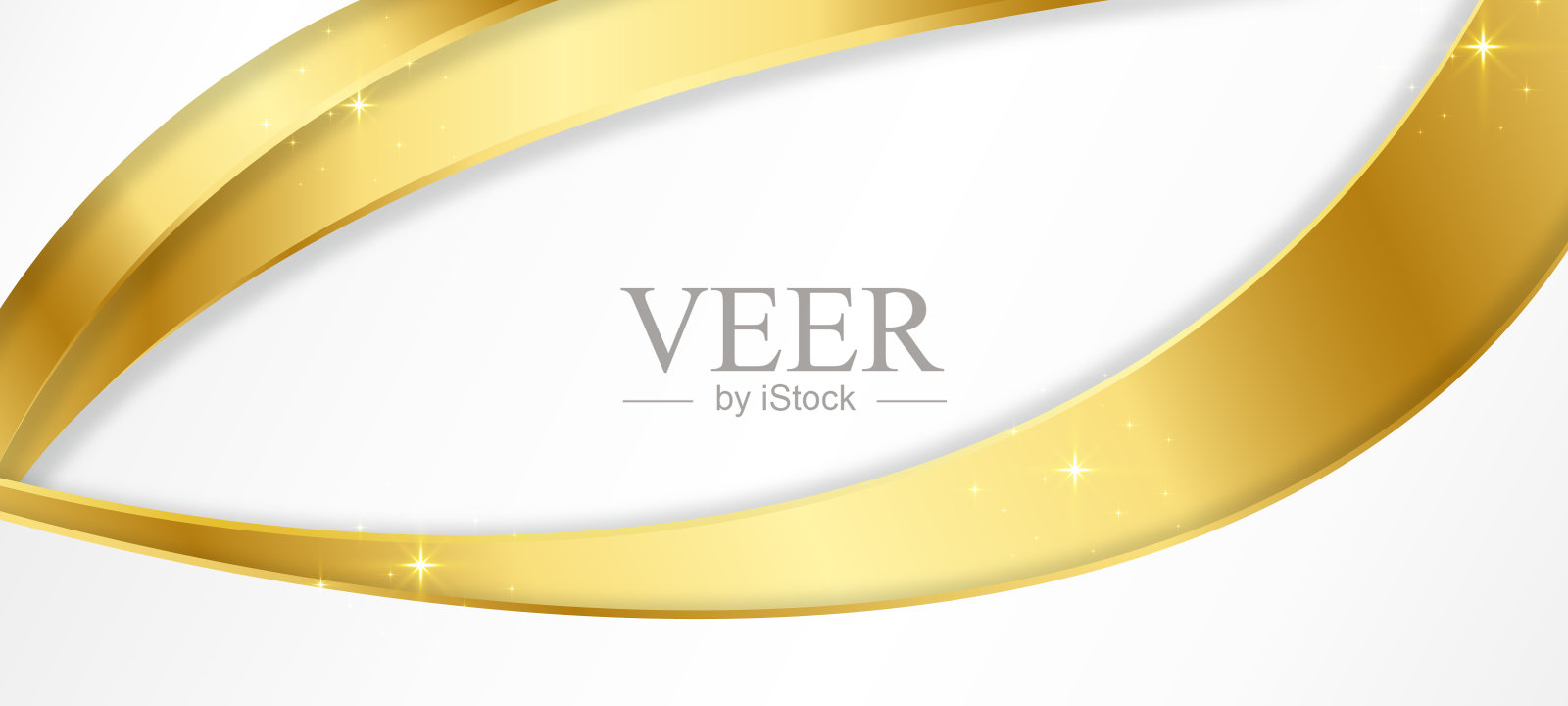 抽象优雅的白色奢华背景配合金色线条元素插画图片素材