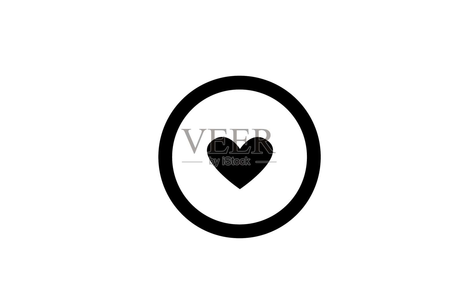 O爱的心字母字母图标logo用黑色图标素材