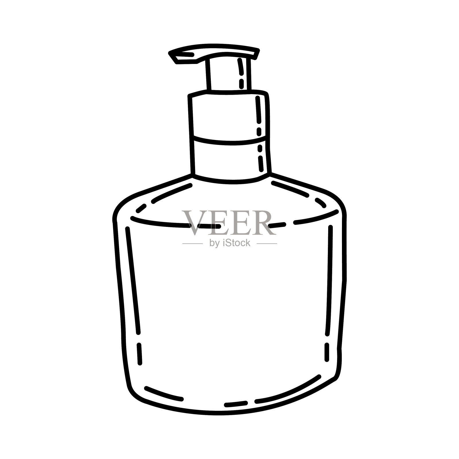 冬季手部乳液的男人图标涂鸦手绘图标素材