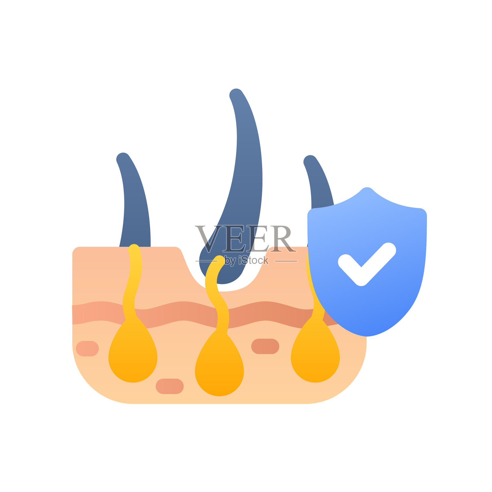 皮肤油脂皮肤科表皮油脂护理单插画图片素材