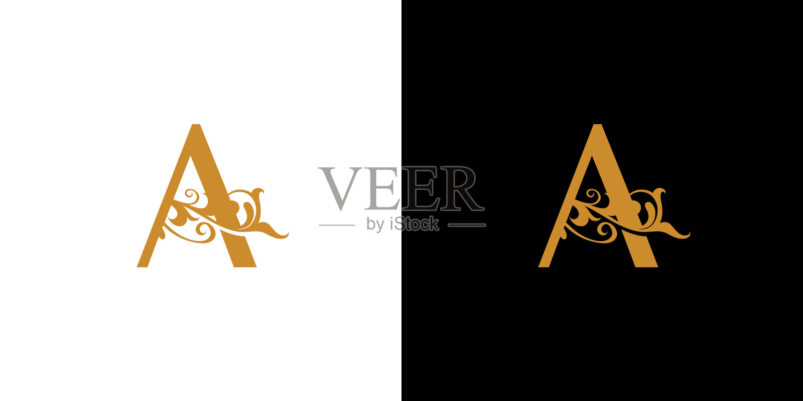 现代豪华的首字母标志设计插画图片素材