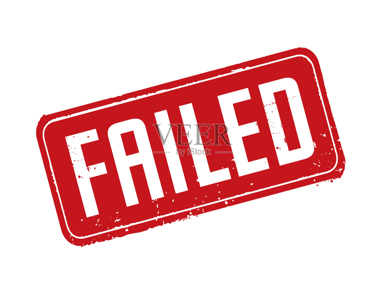 红色邮票和短信都失败了插画图片素材