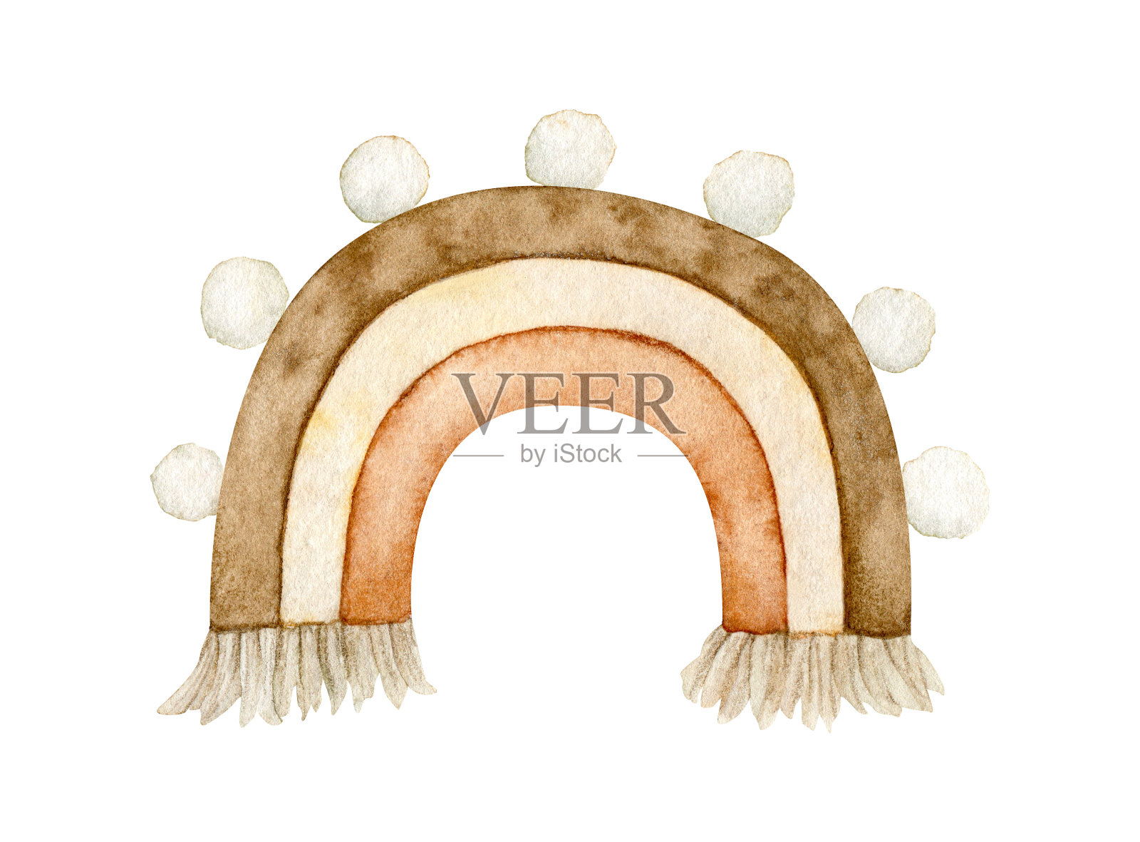水彩插图生态婴儿玩具。育婴室装饰,插画图片素材