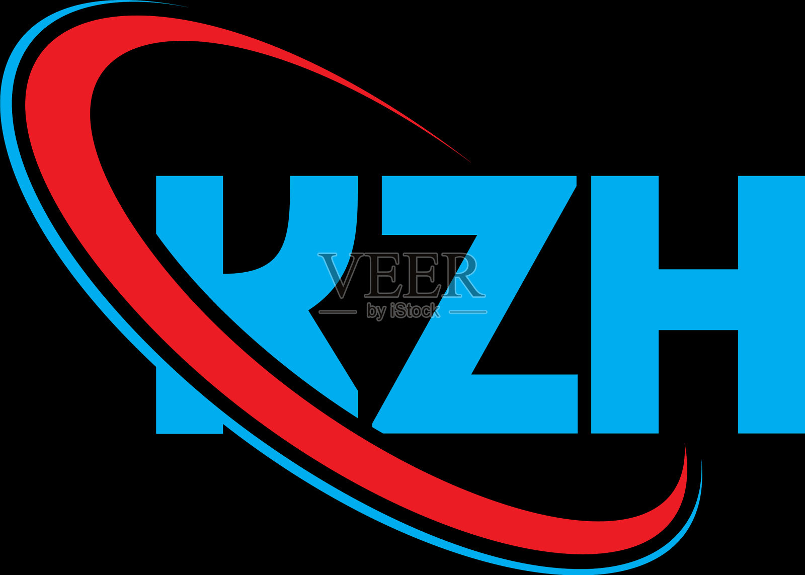 KZH标志KZH字母KZH字母标志设计插画图片素材