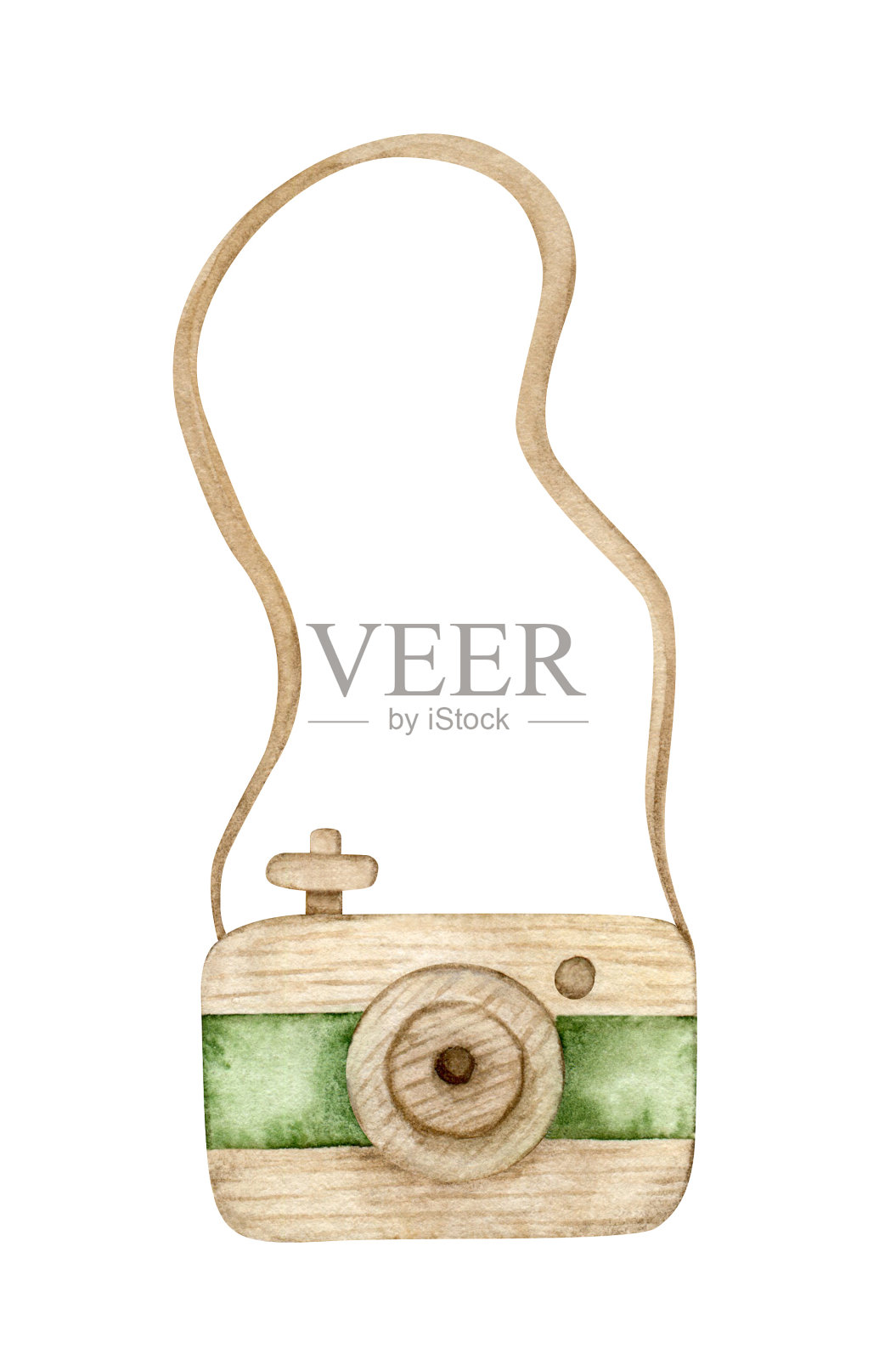 水彩插图生态婴儿玩具。育婴室装饰,插画图片素材