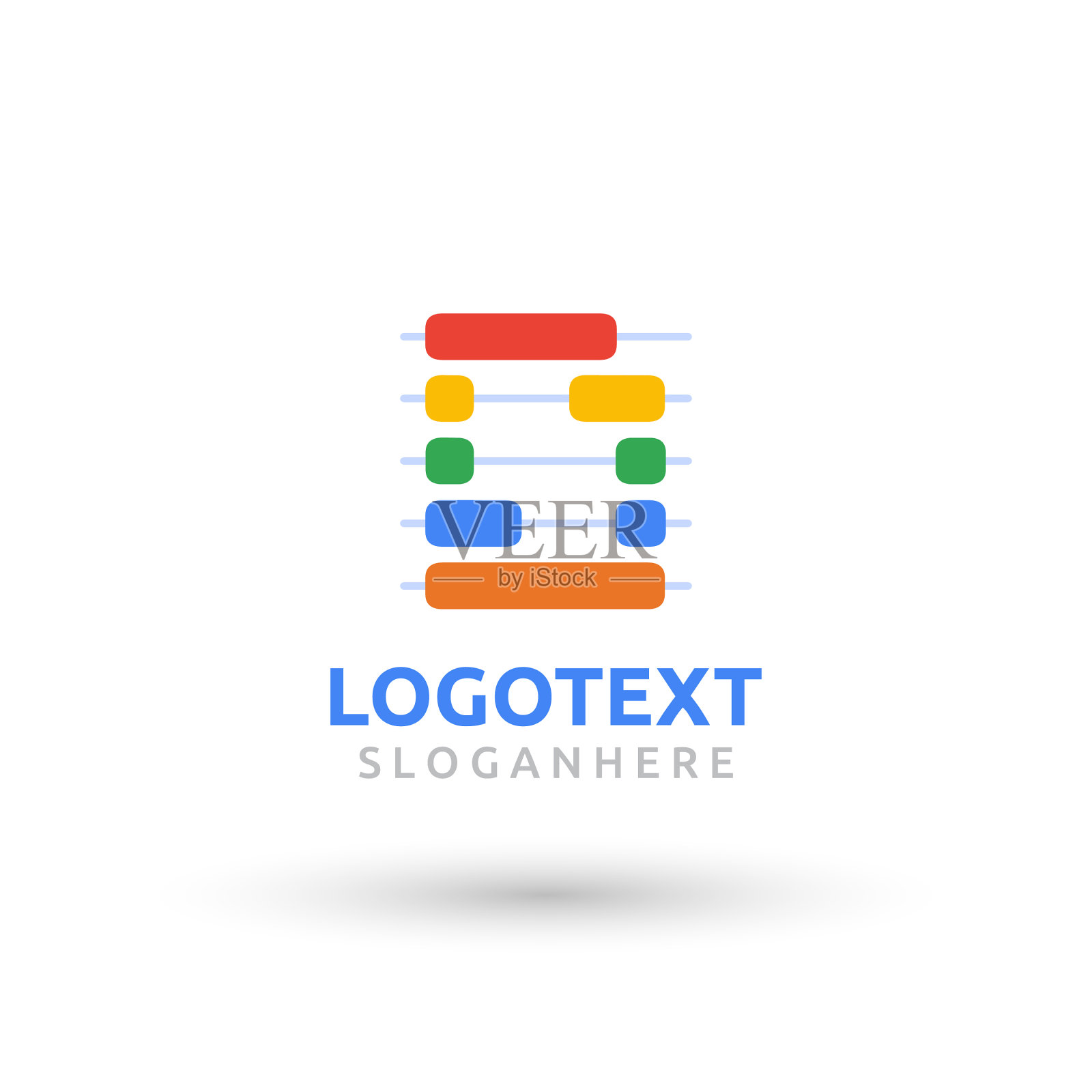 字母d标志彩色图形标志插画图片素材