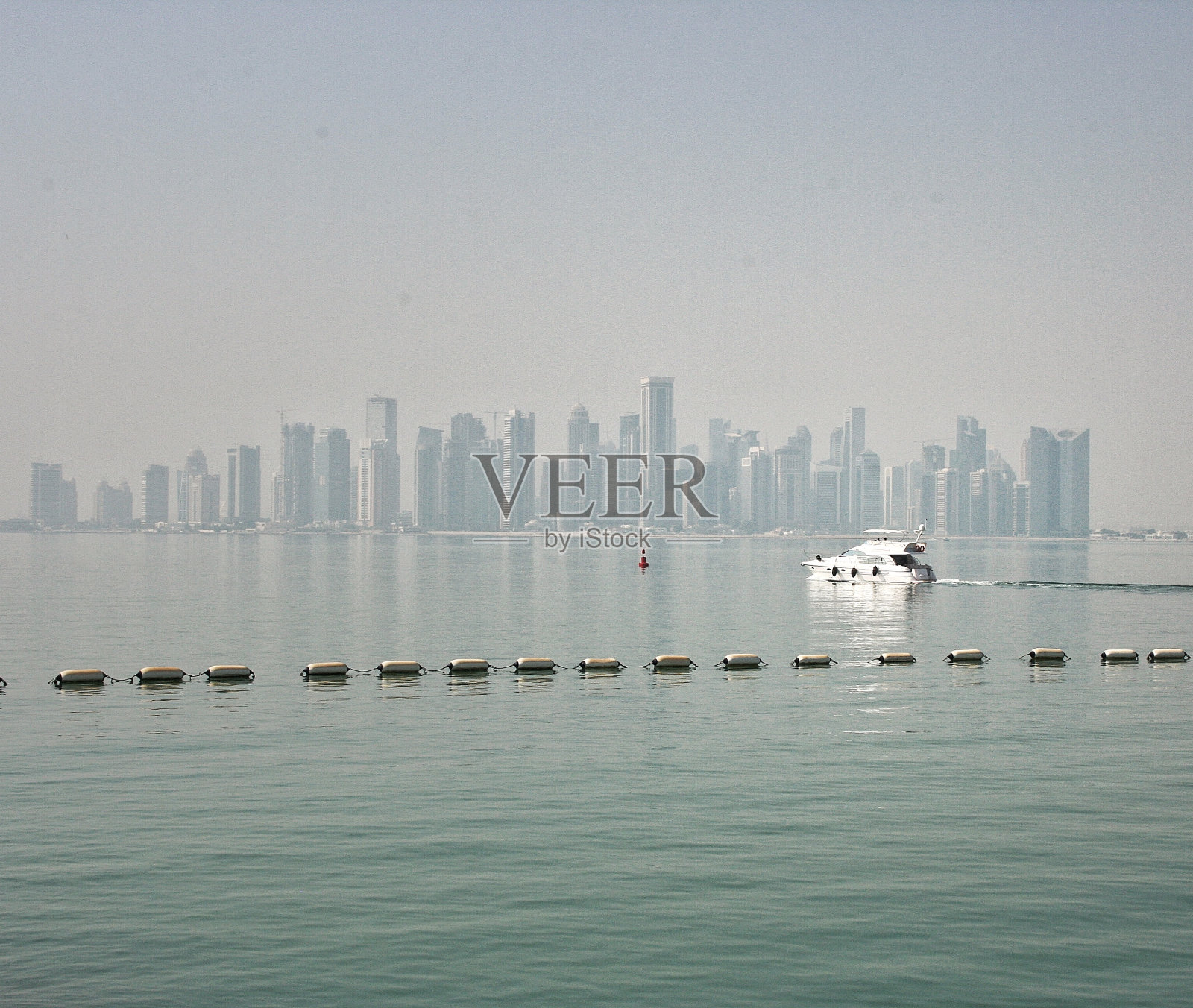 多哈的早晨天际线照片摄影图片