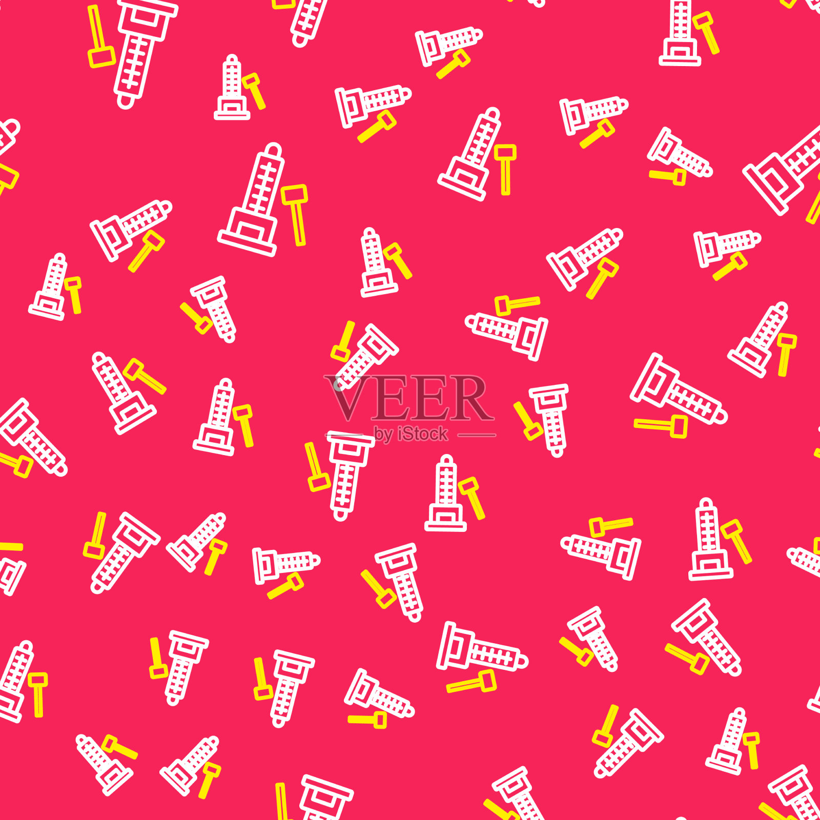 线高前锋吸引大锤图标插画图片素材