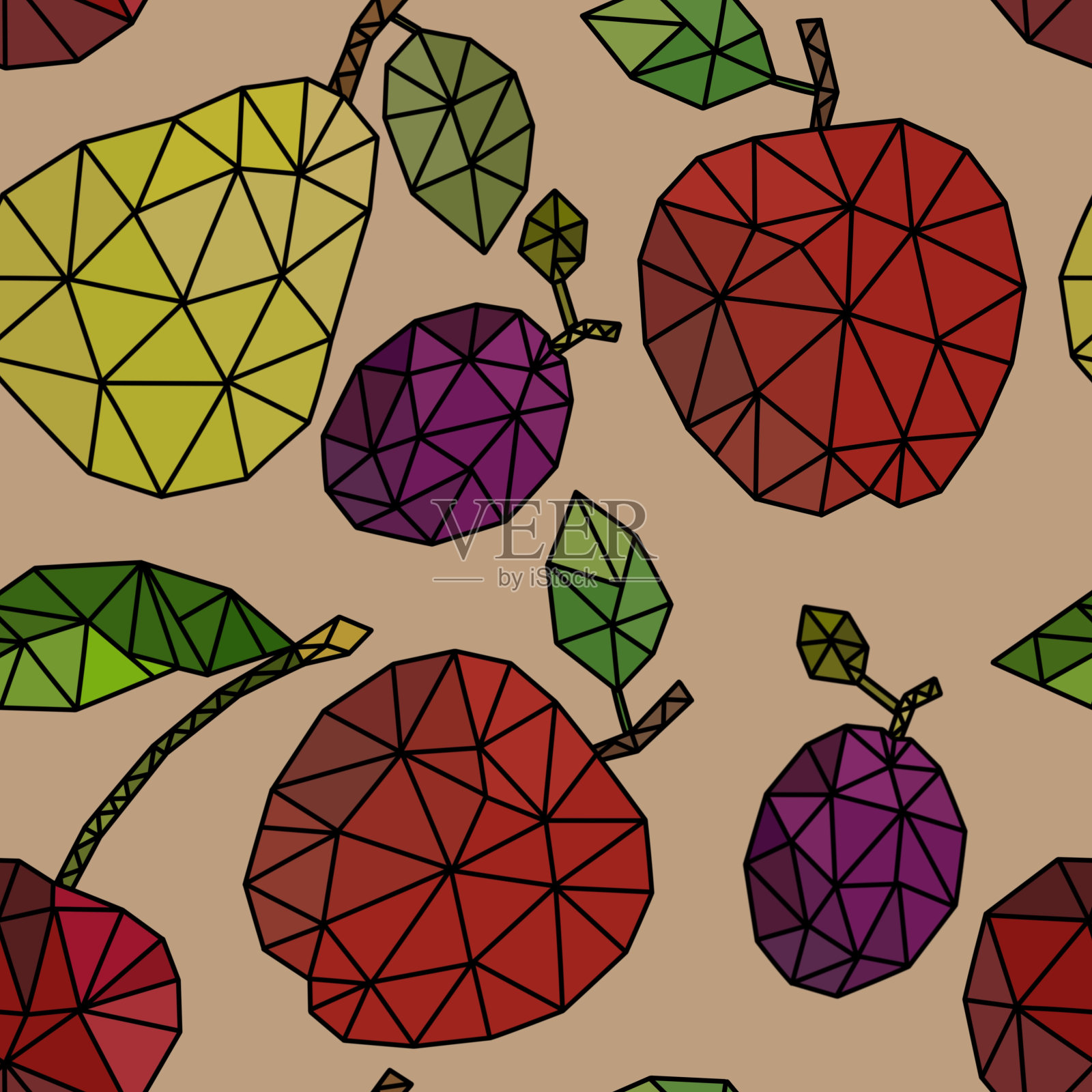 夏季水果无缝图案的孩子和织物插画图片素材