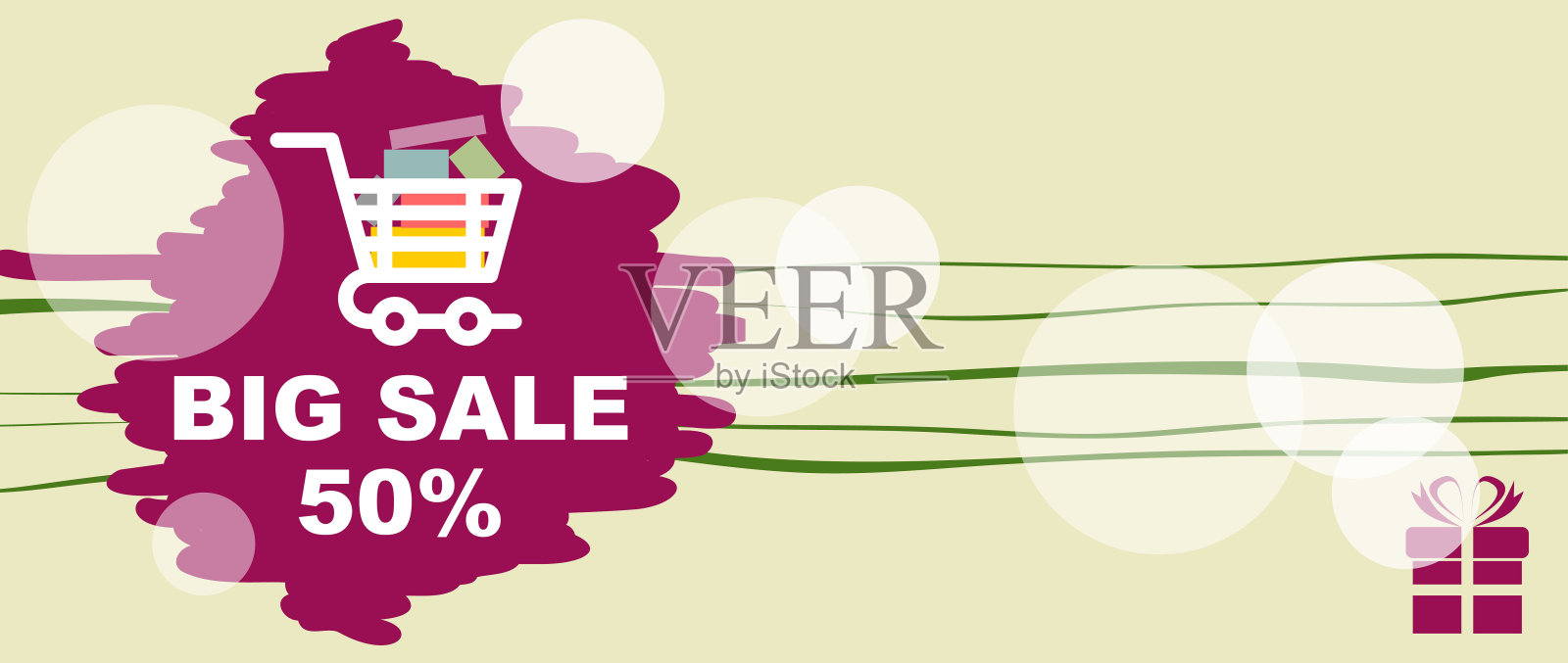 销售横幅模板设计，大减价特别优惠。矢量插图。设计元素图片