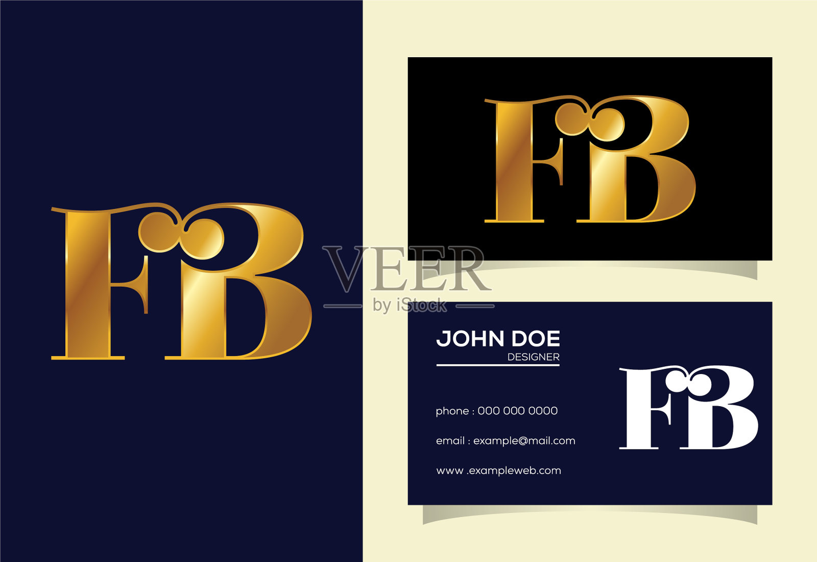 字母图标标志fb图形字母表插画图片素材