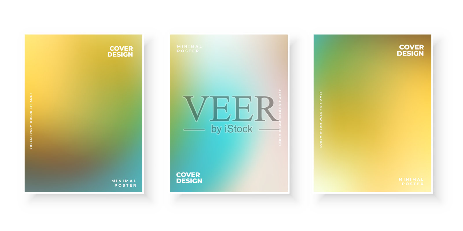 彩色现代梯度覆盖模板设计设计模板素材