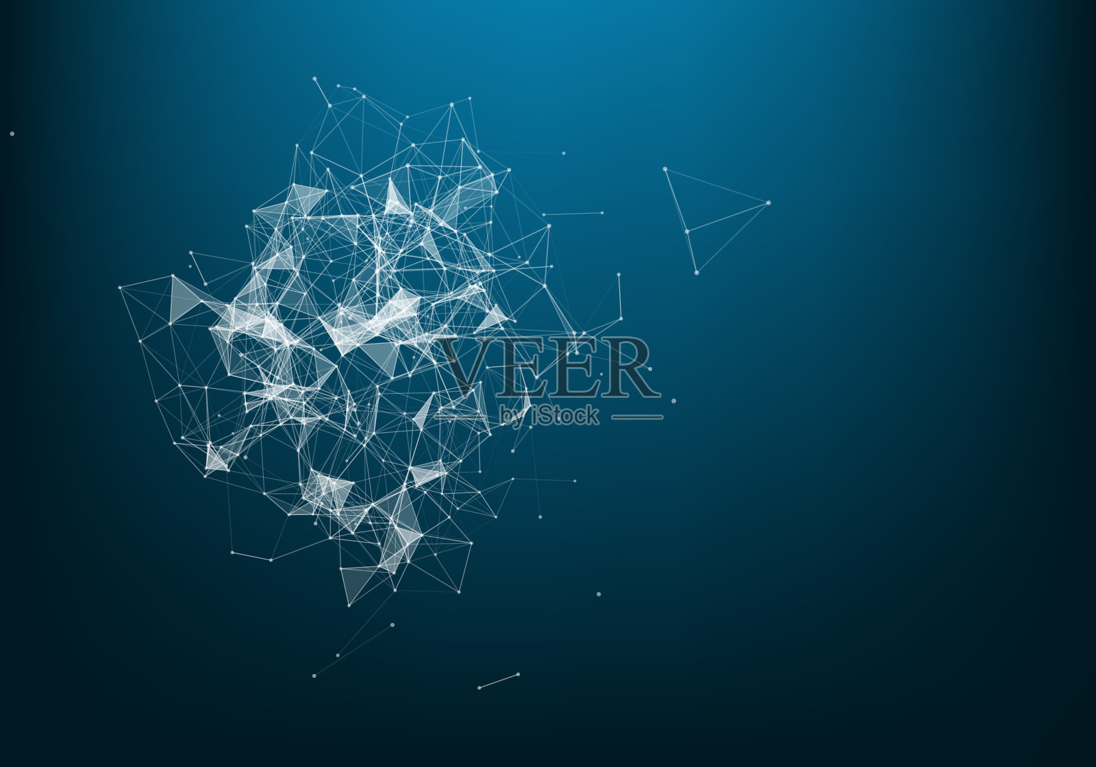 数据技术背景大数据可视化插画图片素材