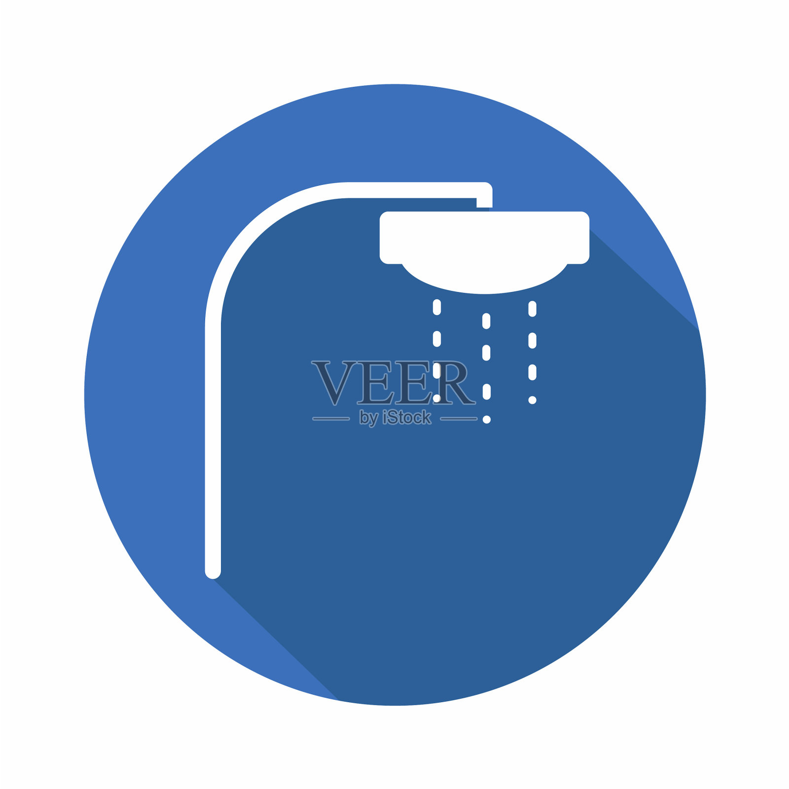 图形-淋浴-平面风格插画图片素材