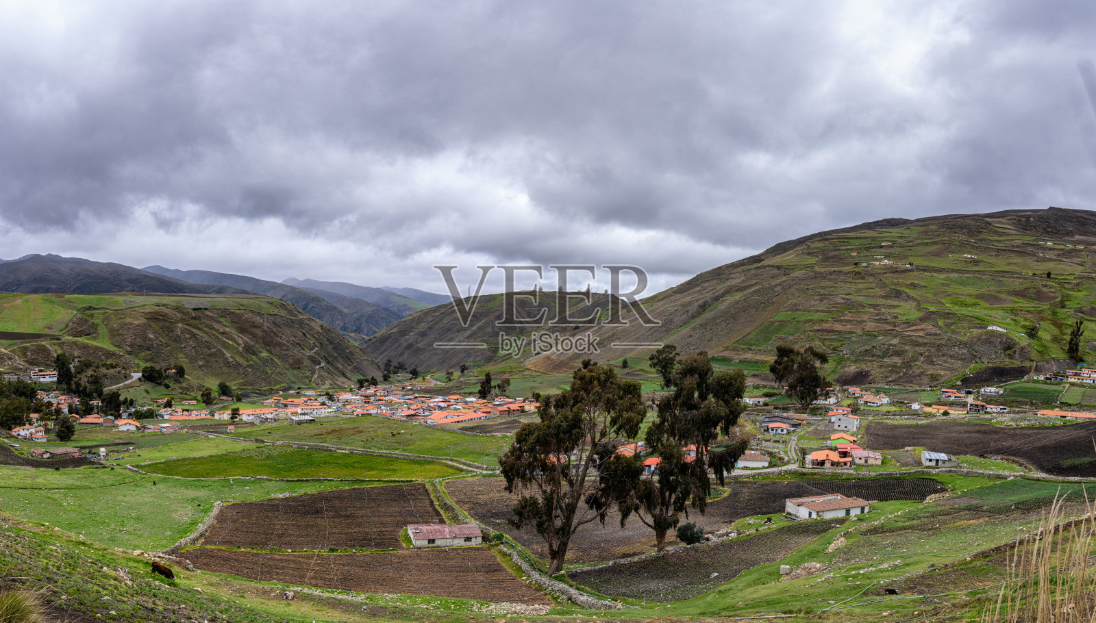 安第斯山脉的景观视图。梅里达状态,委内瑞拉照片摄影图片