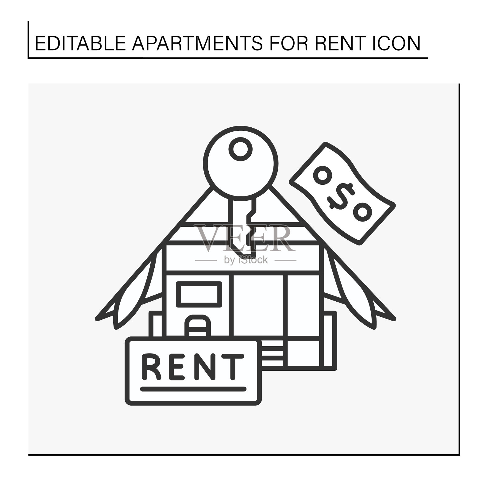 租赁线图标图标素材
