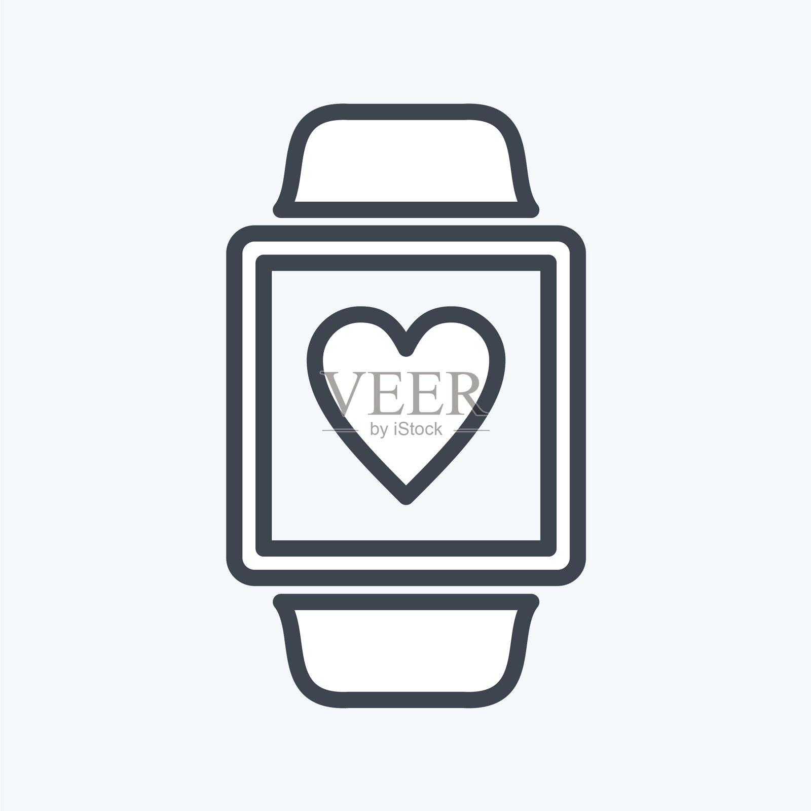 健康应用图标在时尚的线条风格孤立上插画图片素材