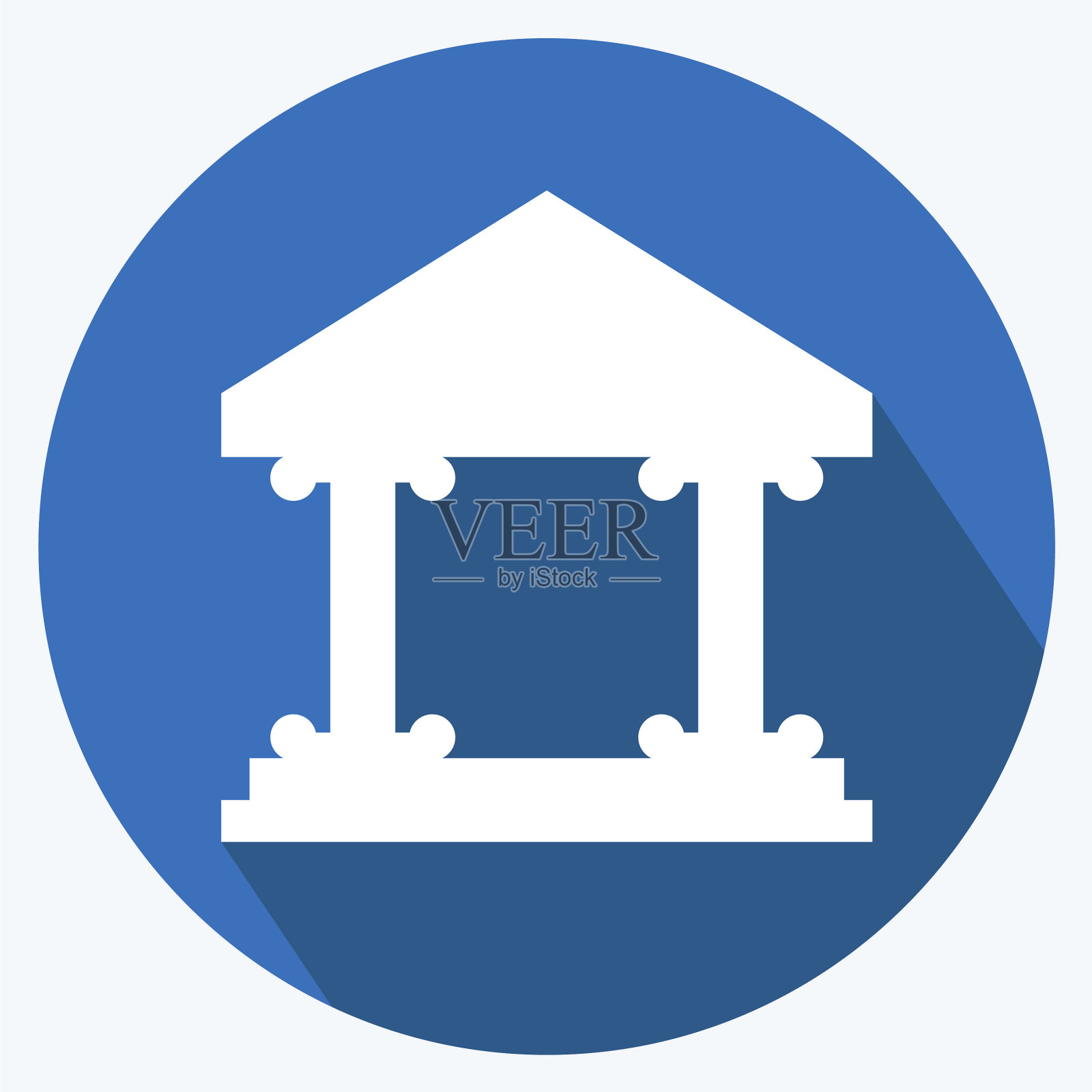 我馆标志性建筑长影风格图标素材