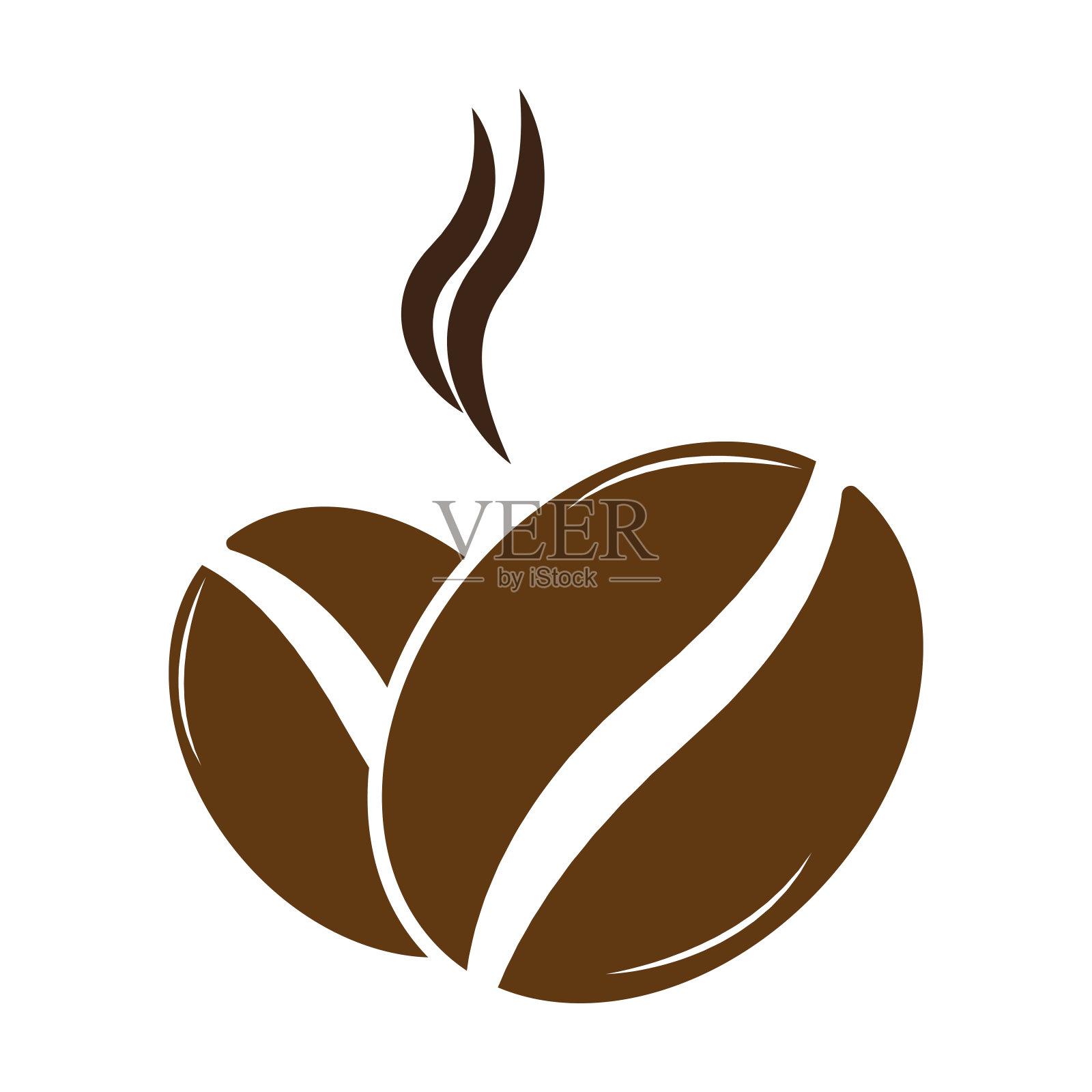 咖啡豆图标矢量插画图片素材