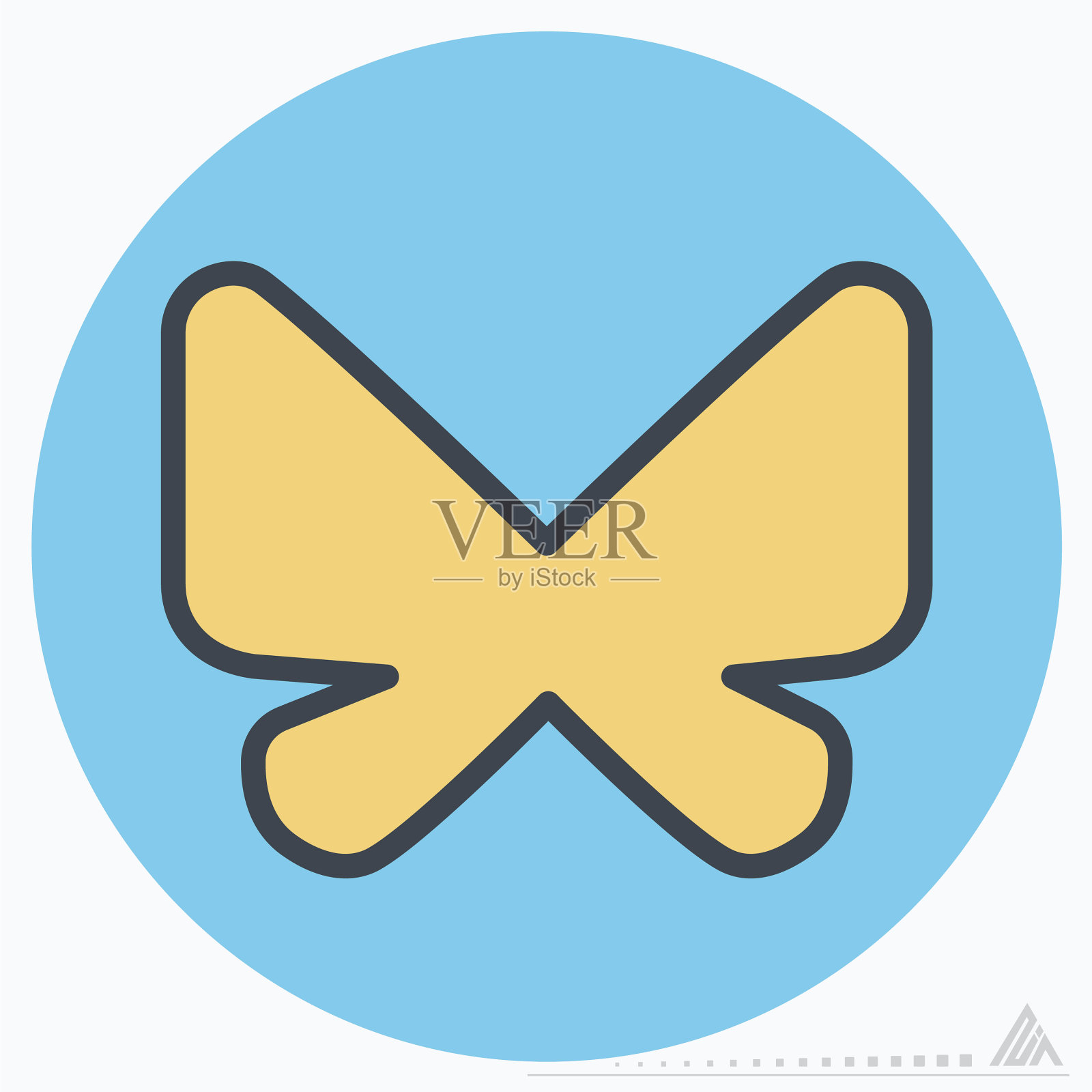 图标的蝴蝶颜色的伙伴风格图标素材