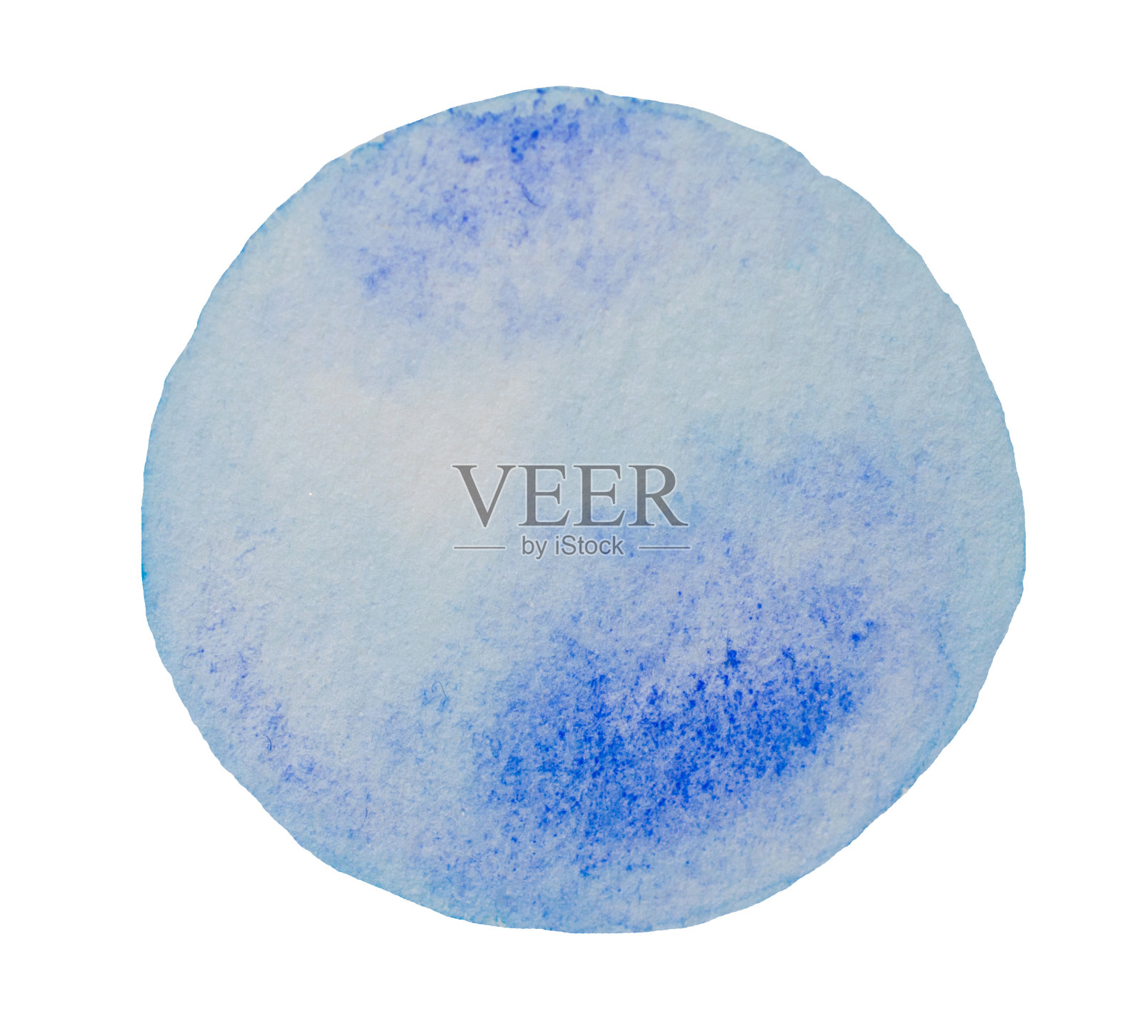 一个可爱的手绘水彩圆形图标的图像插画图片素材