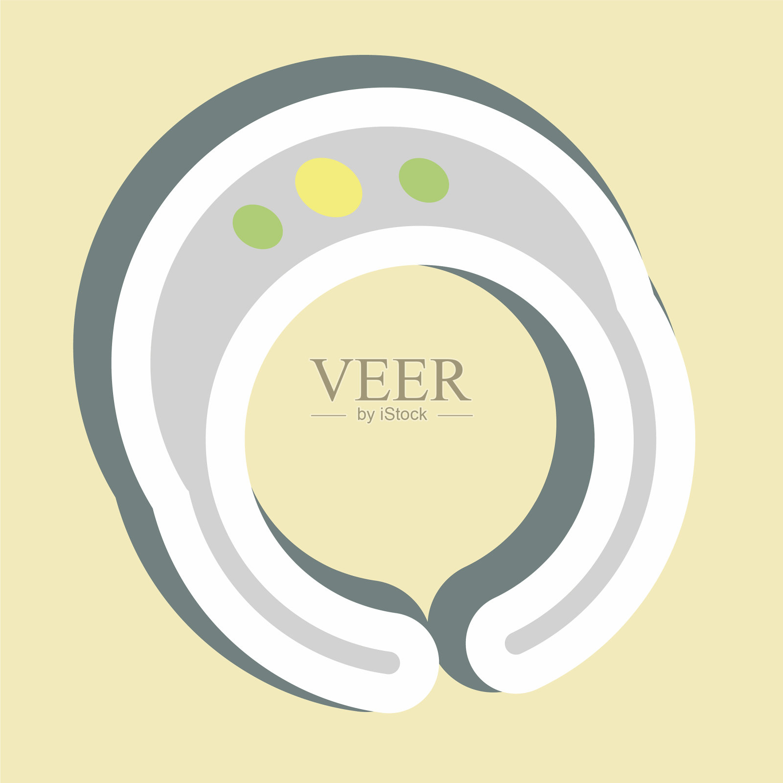 贴纸手镯-简单，适合打印插画图片素材