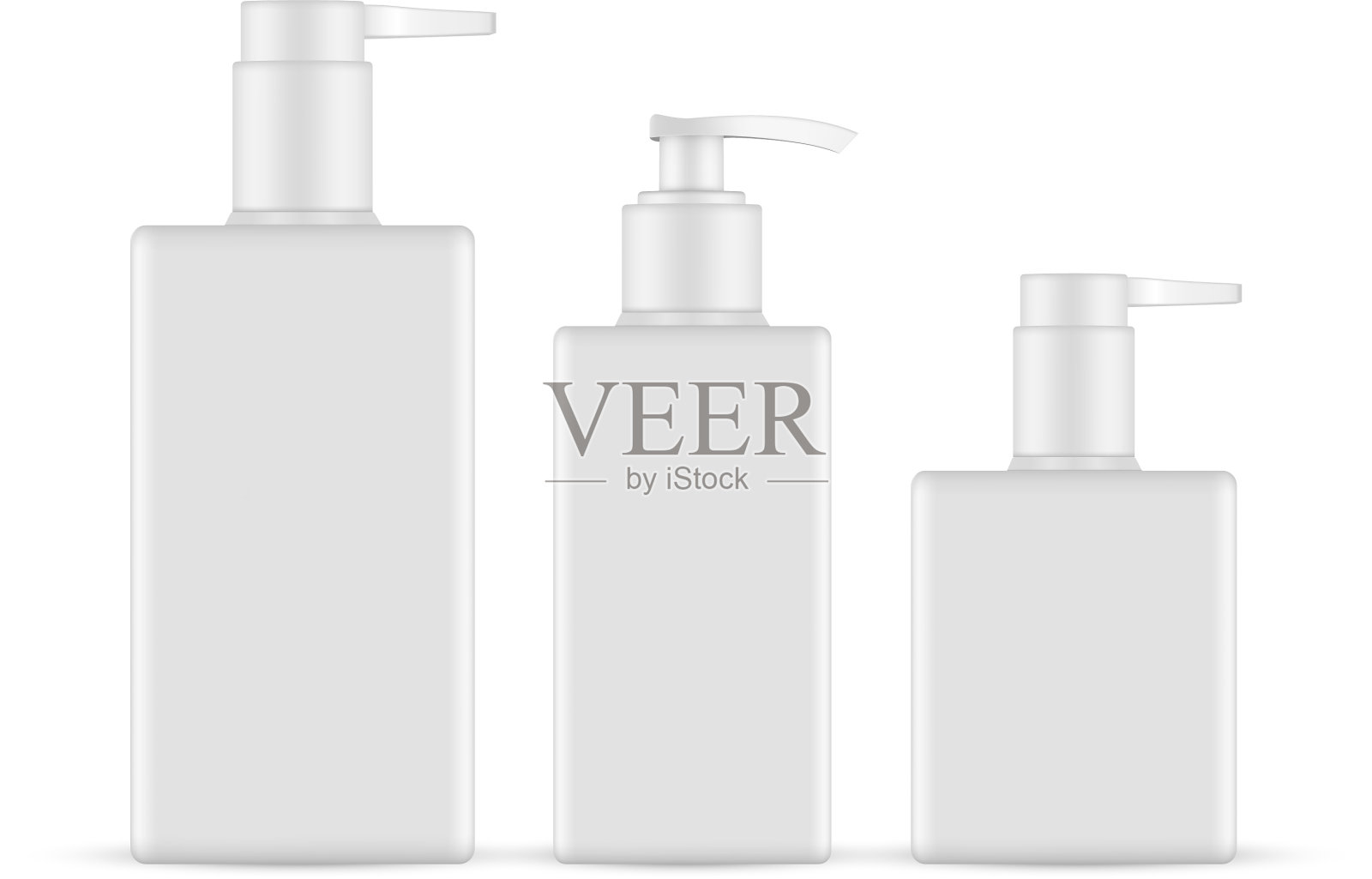 塑料化妆品包装瓶模型设计元素图片