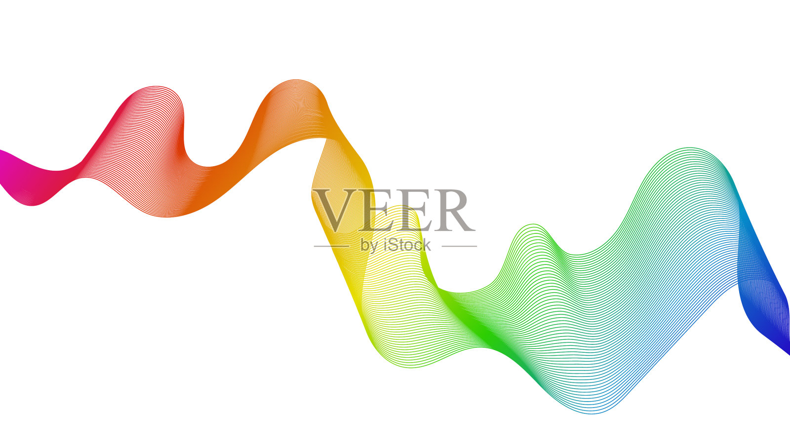 抽象的背景与波浪梯度线插画图片素材