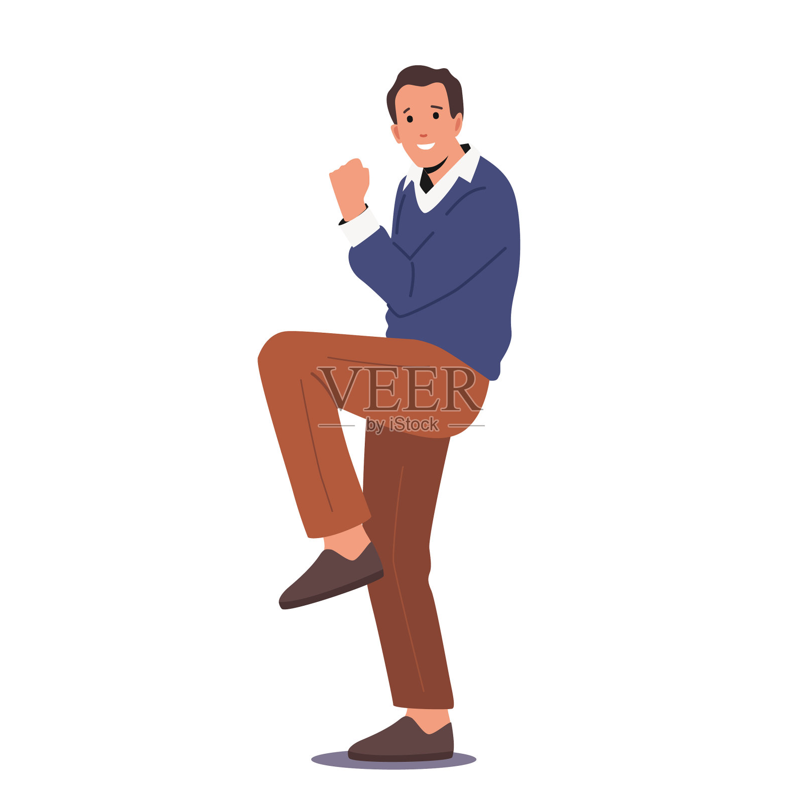 满意的男人激动的情绪快乐的男人设计元素图片