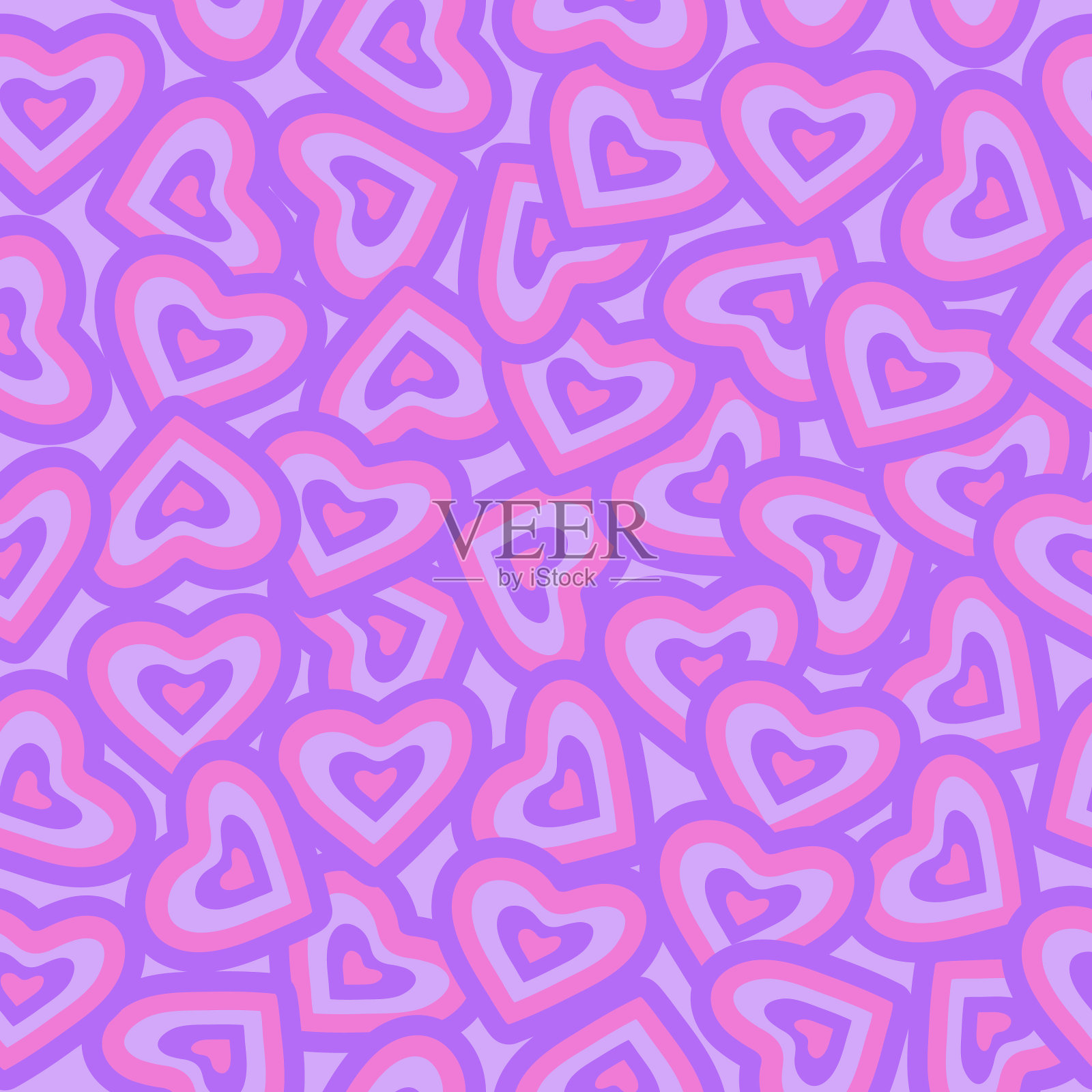 无缝图案与涂鸦的心情人节插画图片素材