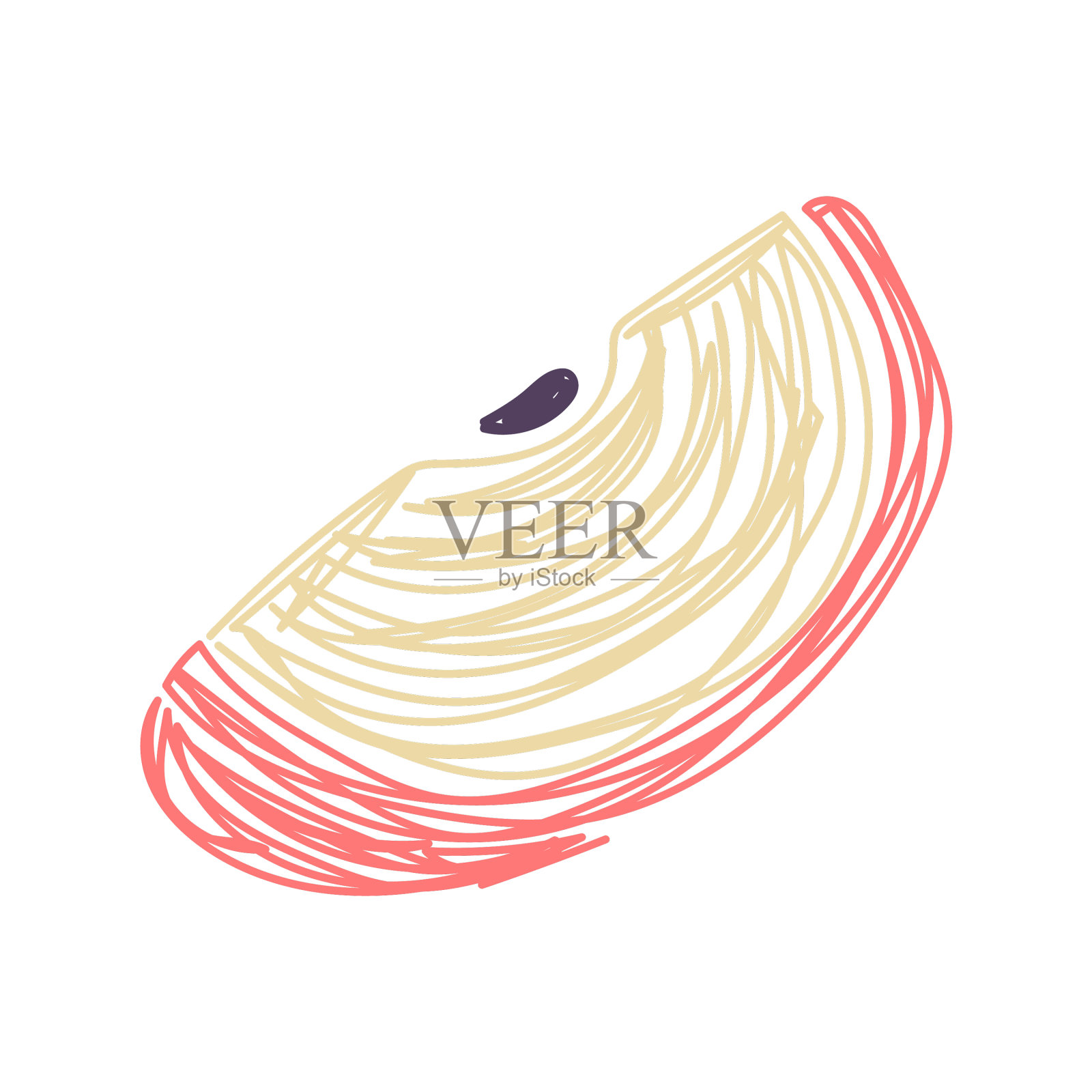 苹果水果手绘笔设计元素图片