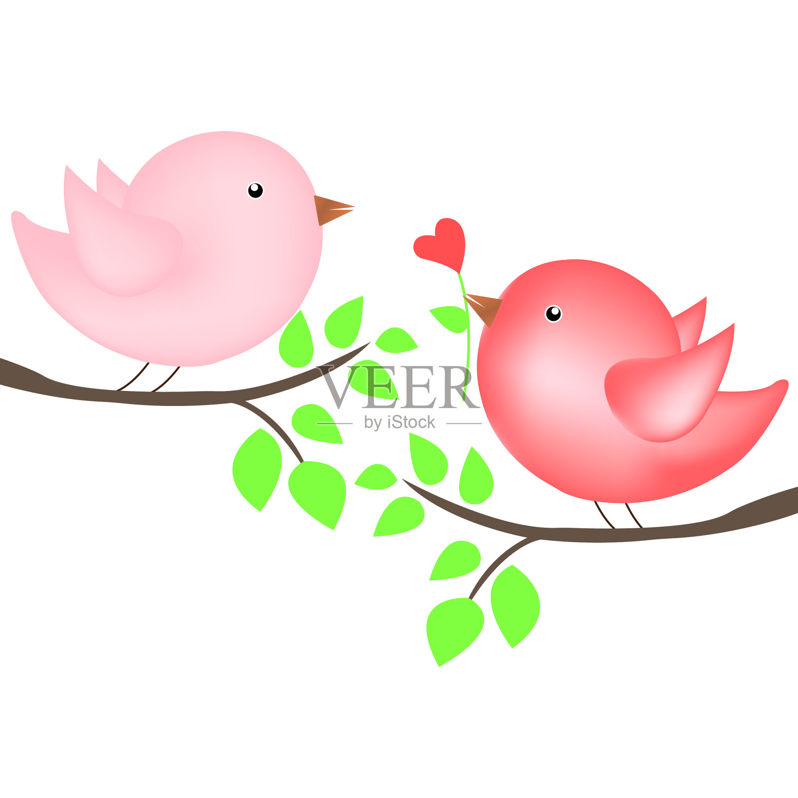 恋爱中的鸟儿设计元素图片