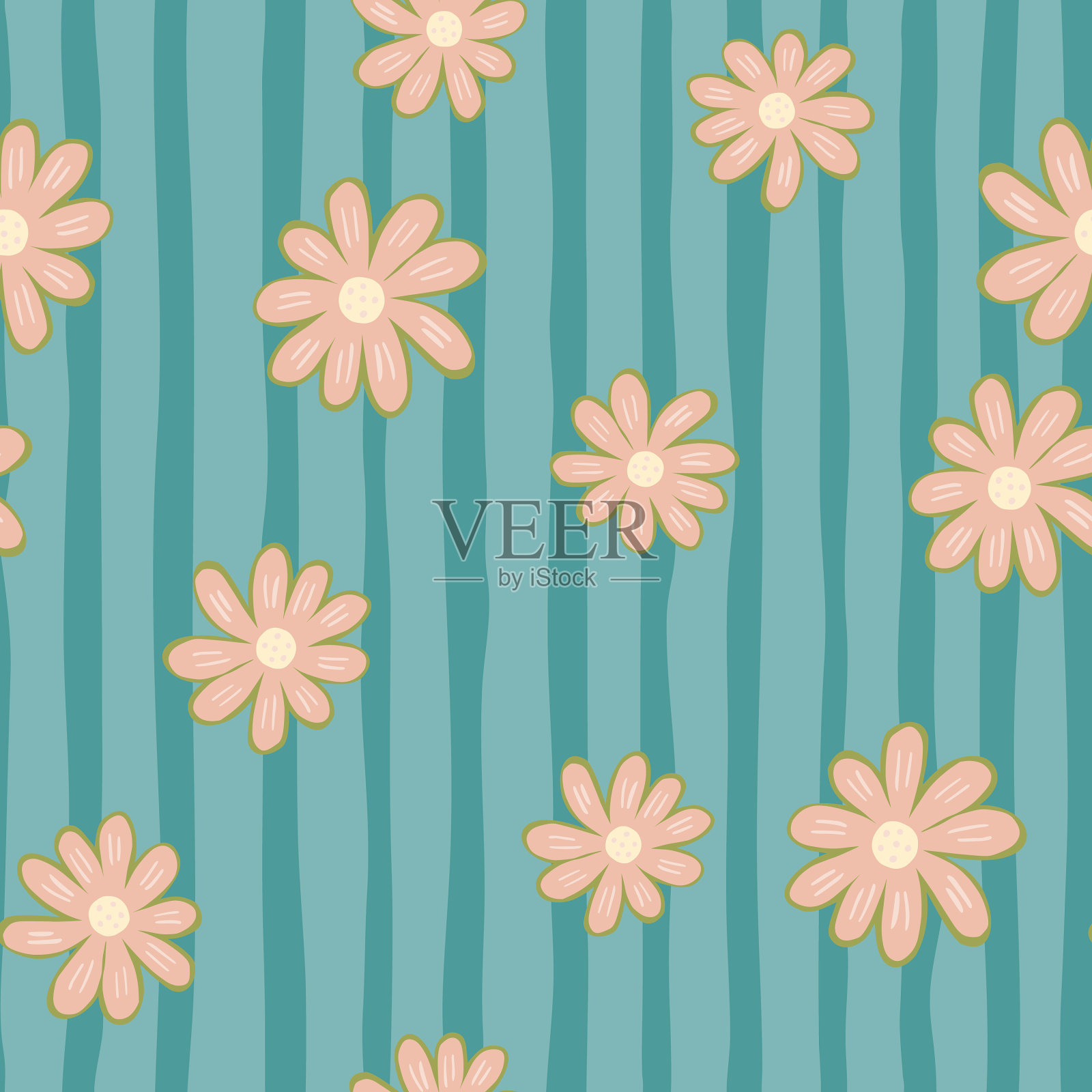 涂鸦愚蠢的无缝图案手绘插画图片素材