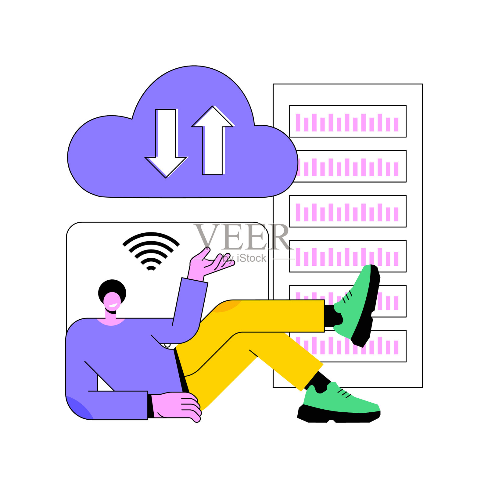 边缘计算的抽象概念设计元素图片