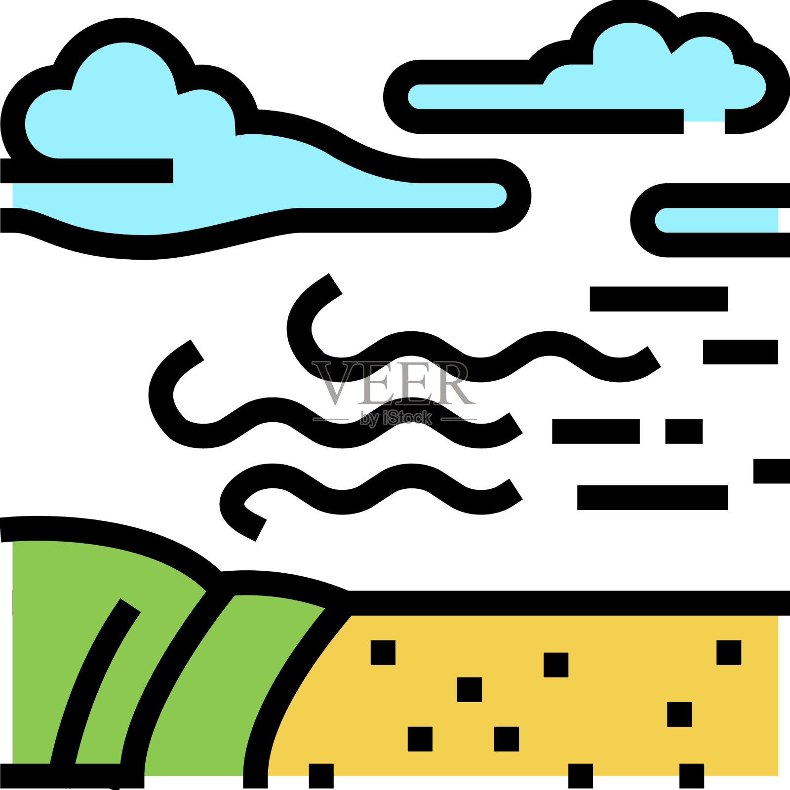 侵蚀气候颜色图标插画图片素材