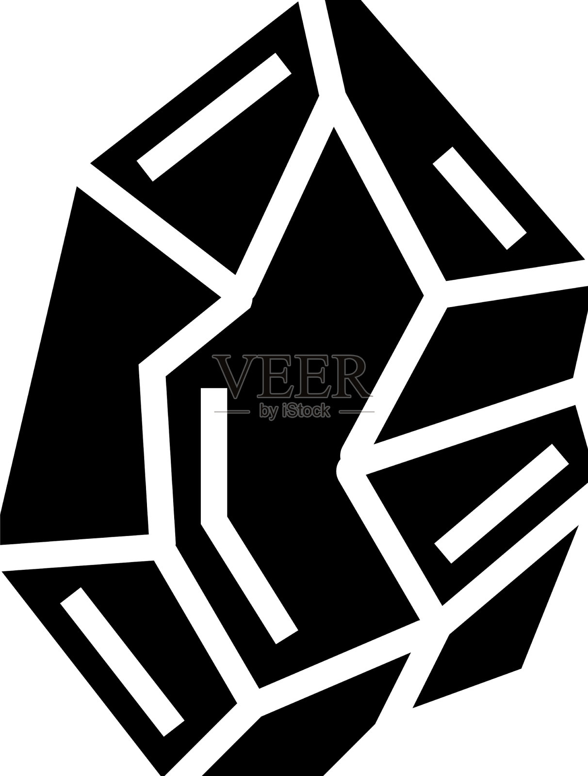 水晶魔法字形图标设计元素图片