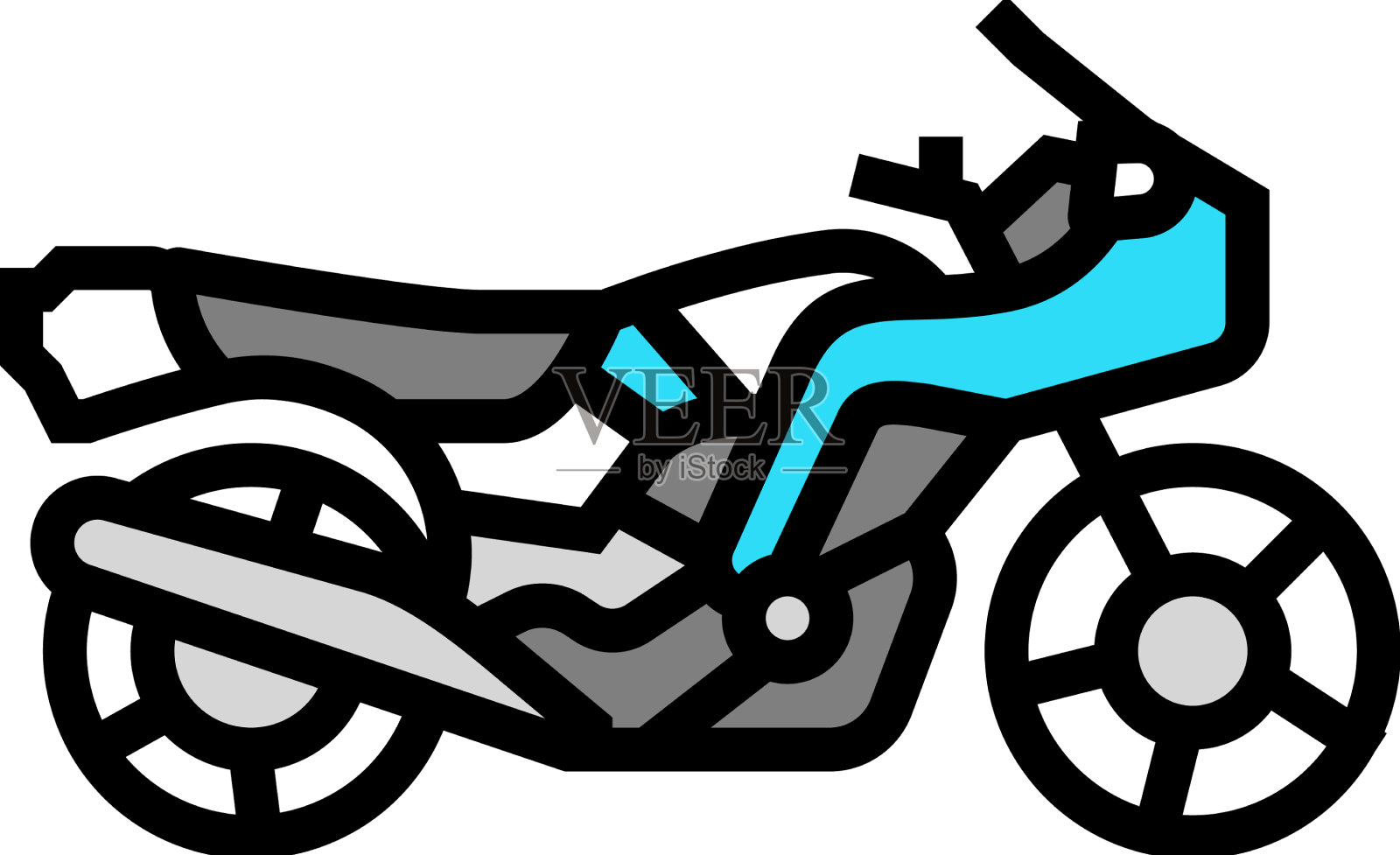 复古摩托车颜色图标设计元素图片