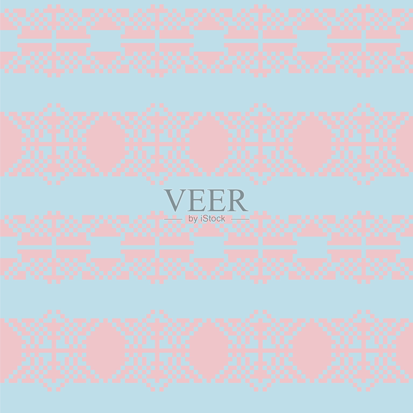 圣诞集市岛无缝图案设计插画图片素材