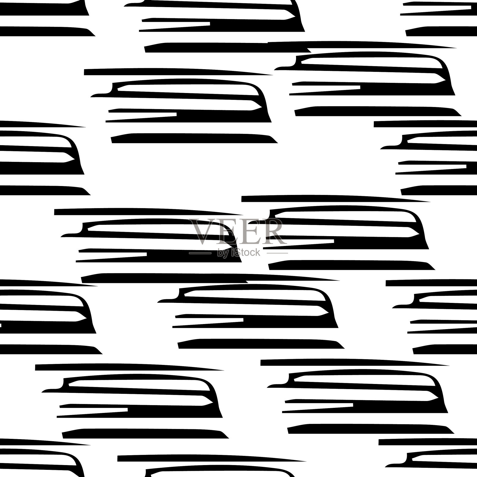 无缝图案与黑色铅笔笔触插画图片素材