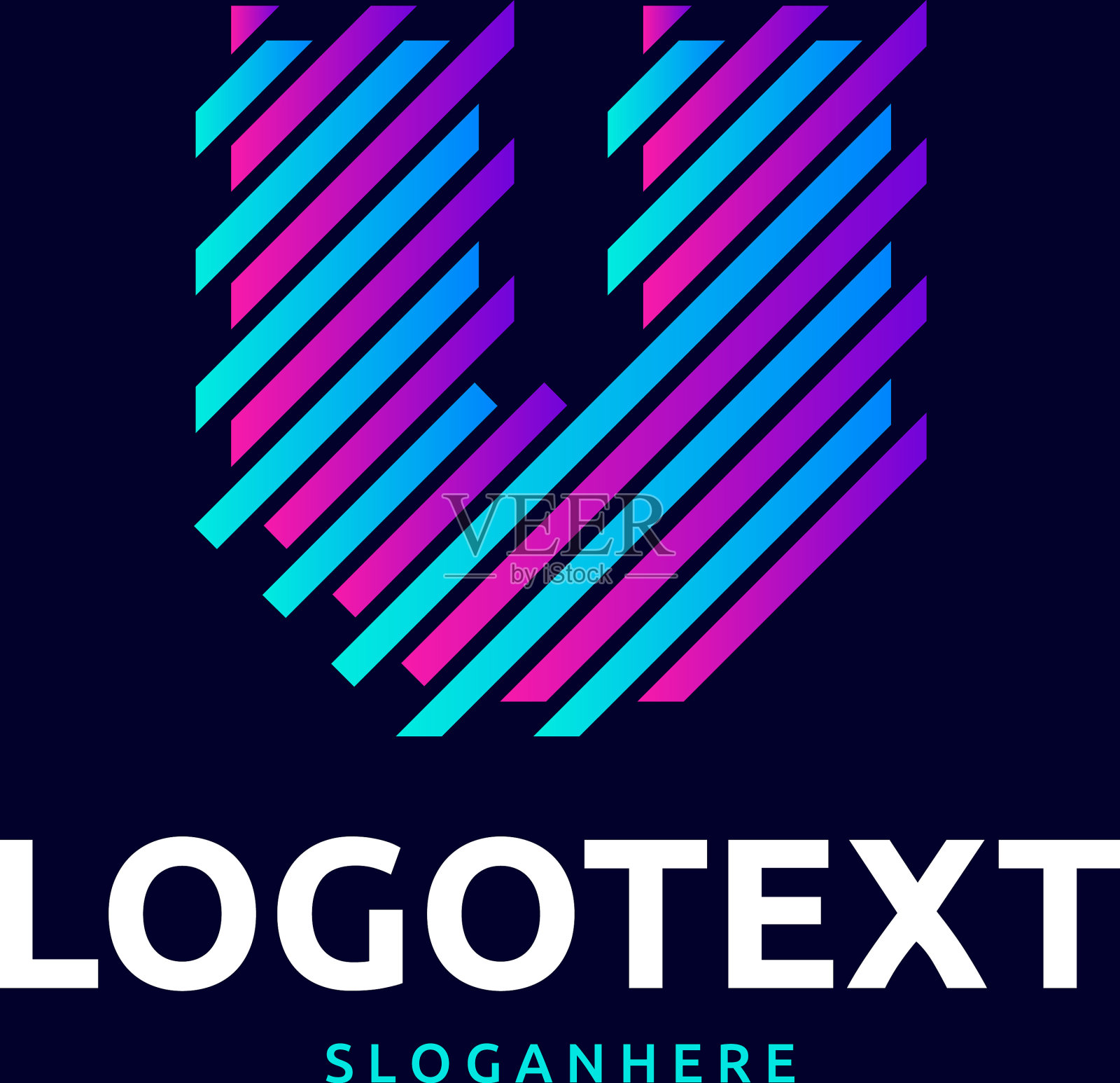 字母v标志插画图片素材