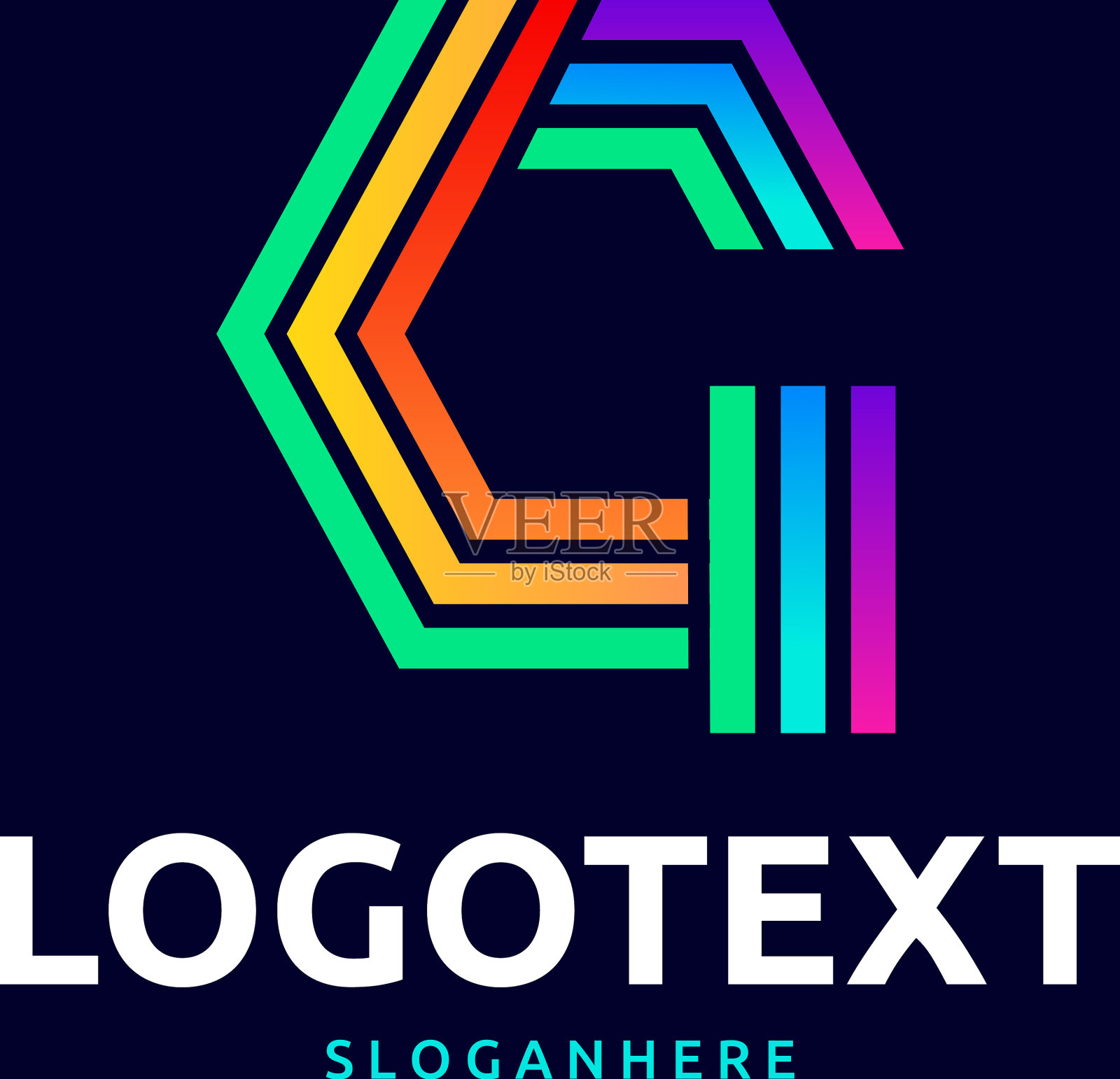 字母g标志插画图片素材